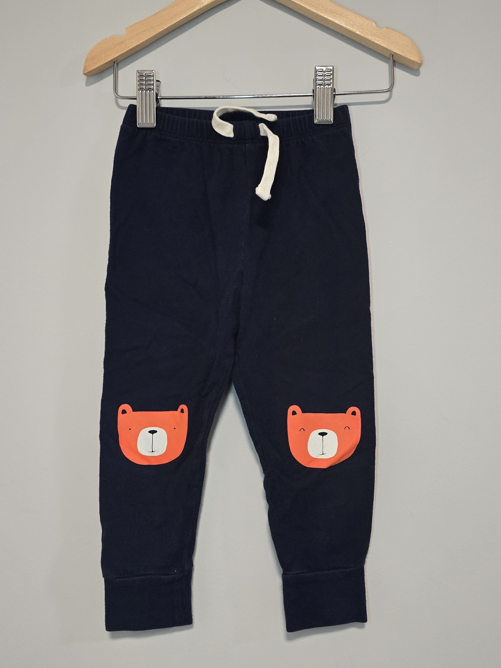 GAP Navy Joggers with Orange Bear Knee Patches